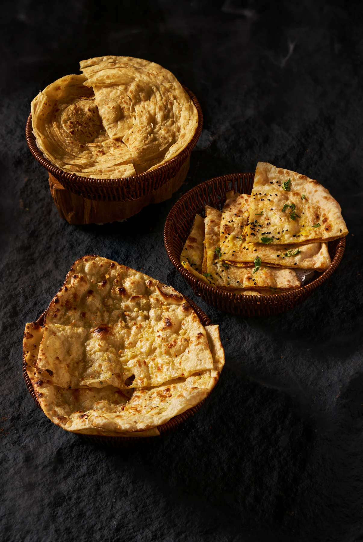 A selection of Indian breads
