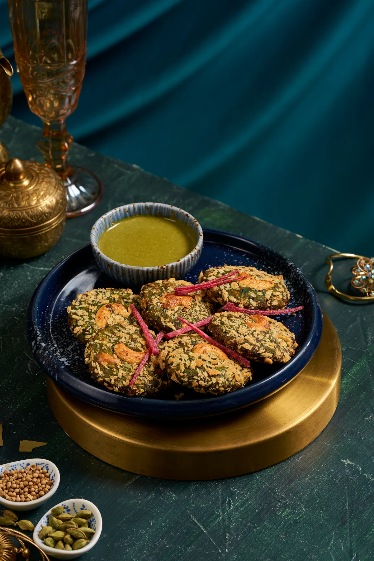 Indian grilled bites with chutney